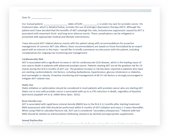 ADT Initiation Letter